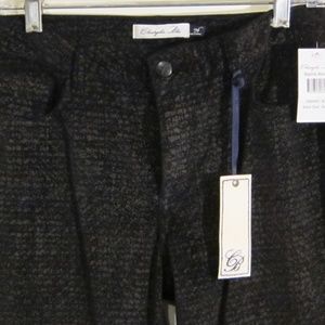 Christopher Blue Sophia Skinny Black Velvet Jeans